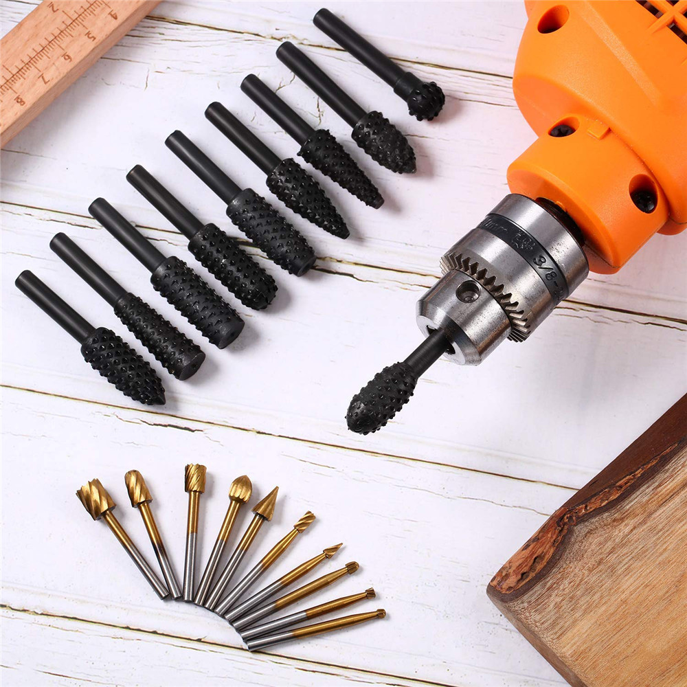 Drillpro-20Pcs-Woodworking-Polishing-Head-Set-18-Inch-Shank-Router-Bit-and-14-Inch-Router-Burrs-1644350-2