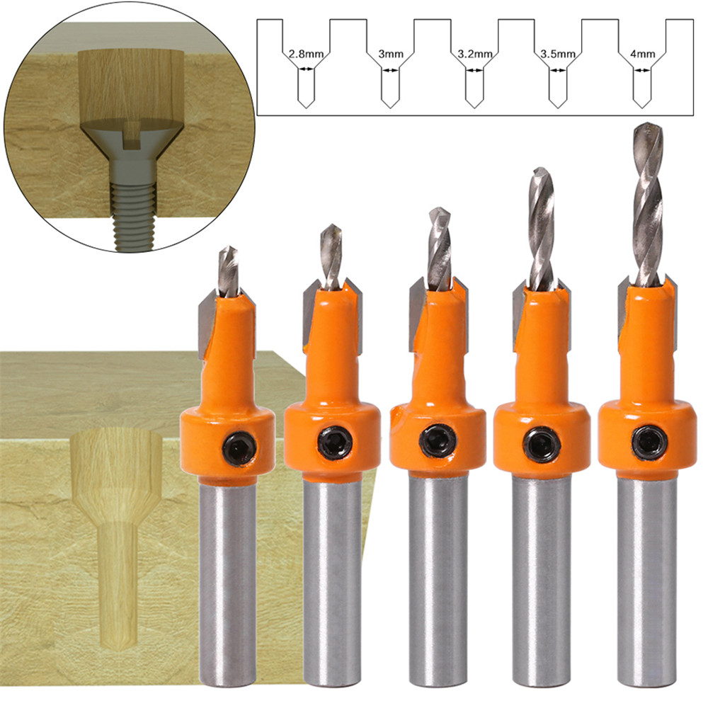 Drillpro-5Pcs-Carbide-Tip-8mm-Shank-HSS-Woodworking-Countersink-Router-Bit-Set-Screw-Extractor-Remon-1714018-1