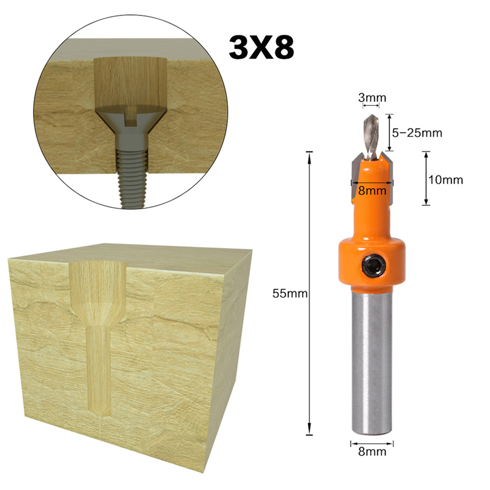 Drillpro-5Pcs-Carbide-Tip-8mm-Shank-HSS-Woodworking-Countersink-Router-Bit-Set-Screw-Extractor-Remon-1714018-5