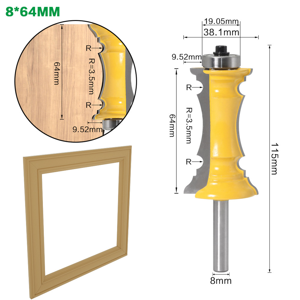 Drillpro-8mm-Shank-38mm-64mm-Miter-Frame-Molding-Router-Bit-Line-knife-Door-knife-Tenon-Cutter-for-W-1729541-4