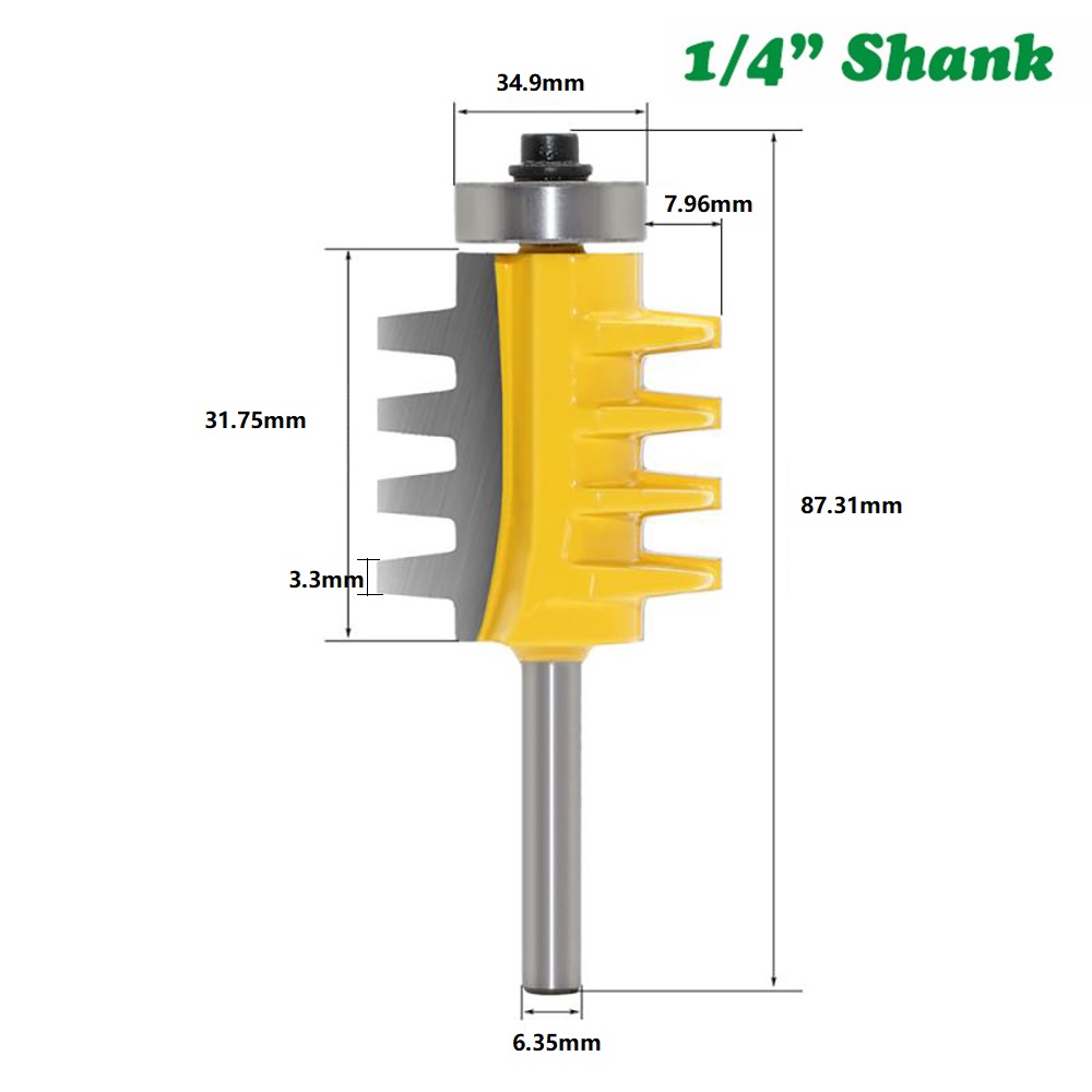 Drillpro-T-Slot-Finger-Joint-Router-Bit-12-or-14-Inch-Shank-Reversible-for-Woodworking-Cutting-1864428-6