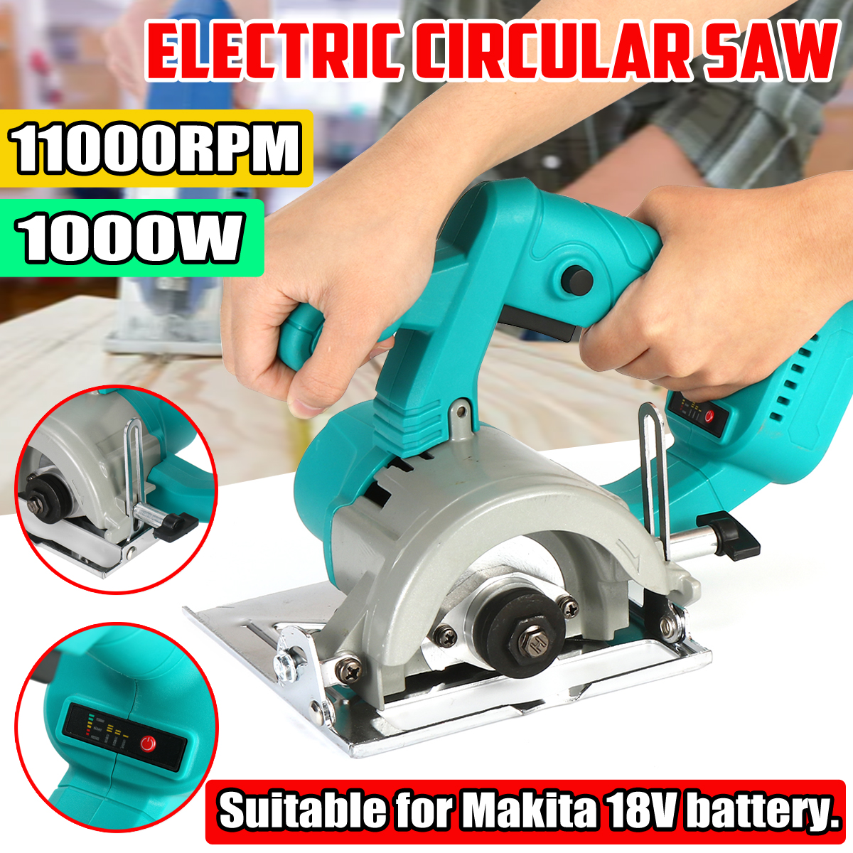 Electric-Circular-Saw-Handle-Power-Tool-11000rpm-For-Makita-18v-Battery-1698652-1