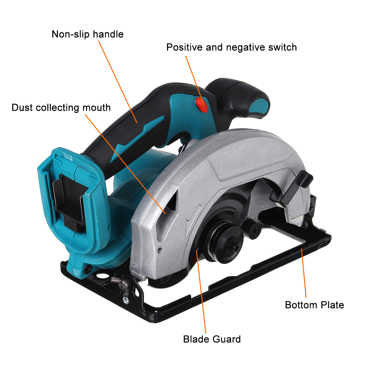 Electric-Circular-Saw-Handle-Power-Tools-3800RPM-For-Makita-18V-Battery-1694998-13