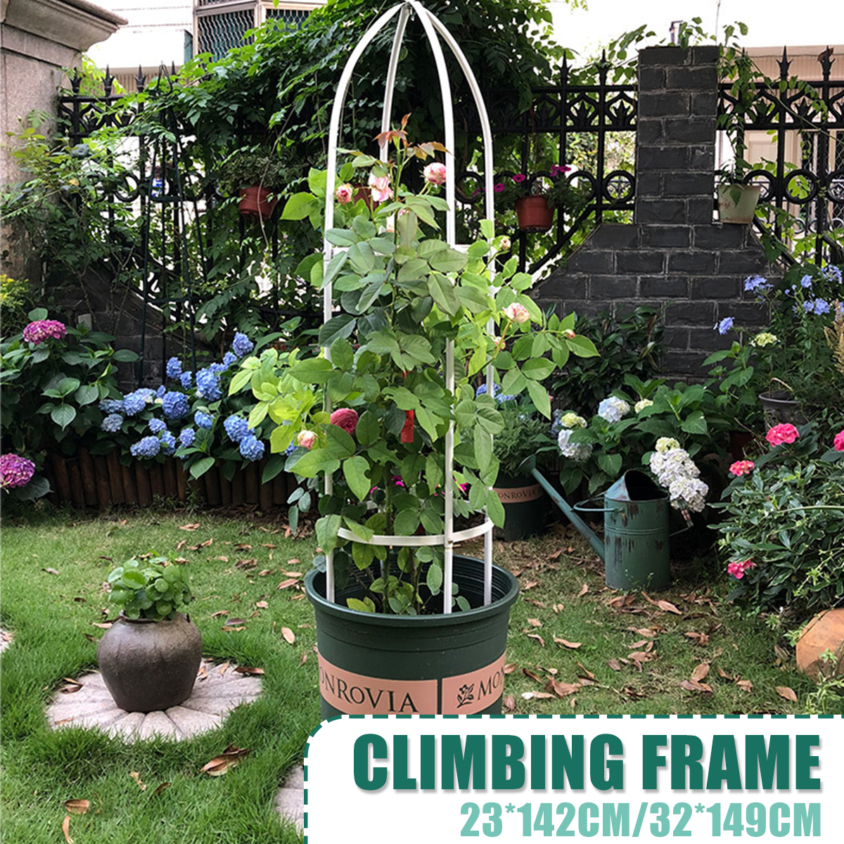 Garden-Plant-Flower-Vine-Rack-Climbing-Planter-Trellis-Support-Metal-Frame-Bracket-Display-stand-1610357-1