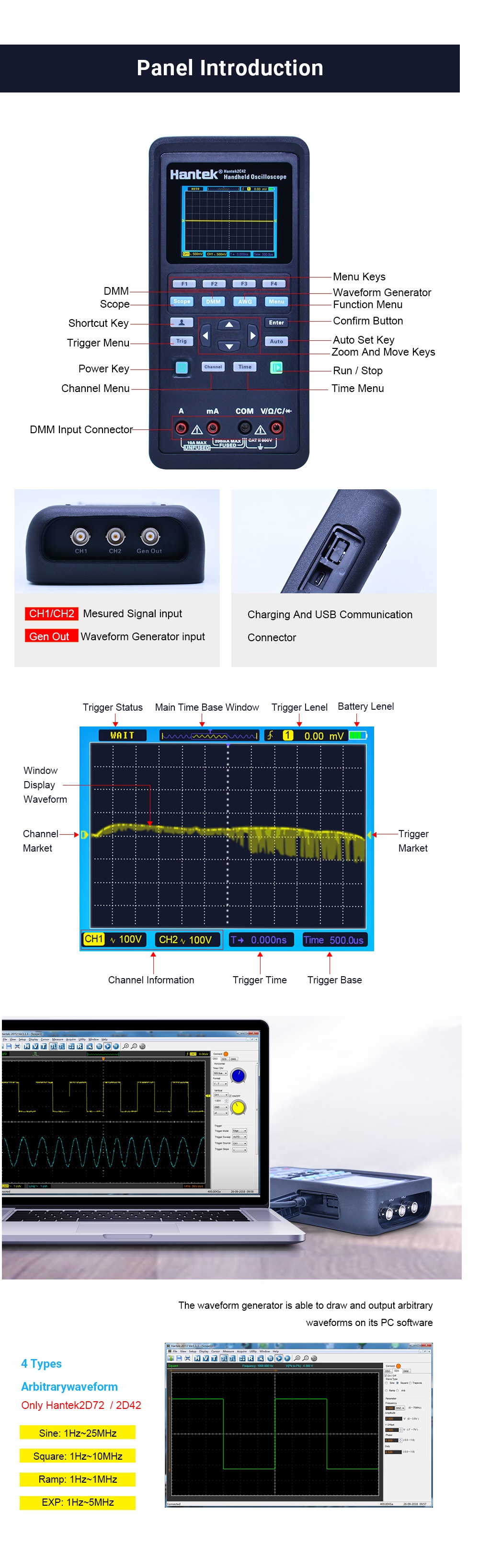 Hantek-3in1-Digital-OscilloscopeWaveform-GeneratorMultimeter-Portable-USB-2-Channels-40mhz-70mhz-LCD-1369465-7