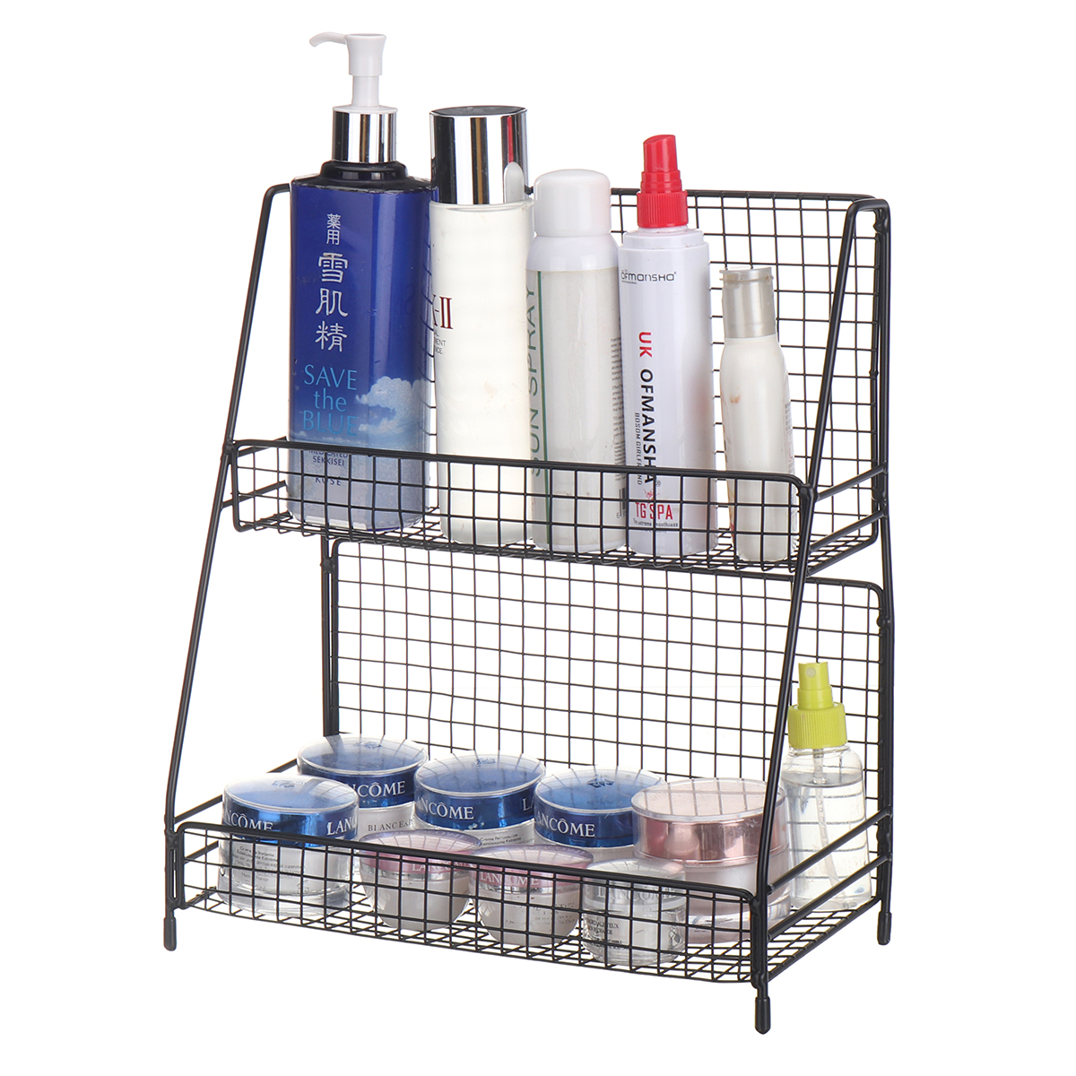 Iron-Makeup-Organizer-Shelf-Cosmetic-Holder-Brush-Storage-Rack-Display-Stand-1730627-6