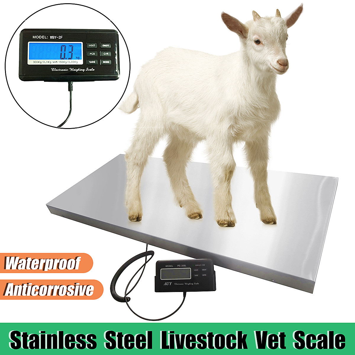 LCD-Digital-Stainless-Steel-Waterproof-AnimalParcel-Platform-Scale-For-Dog-Goat--Livestock-Vet-1370988-5