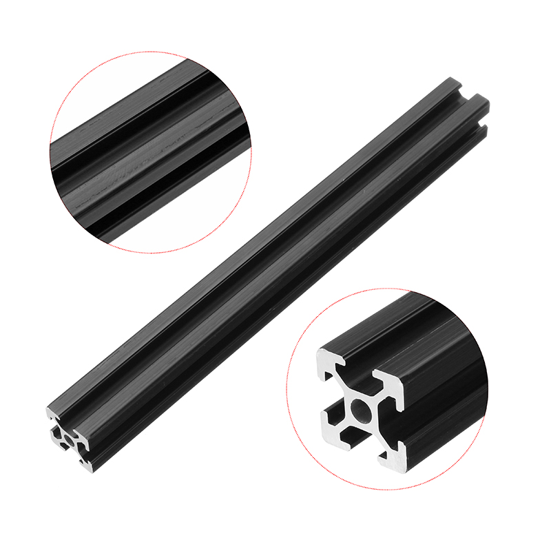 Machifit-200mm-Length-Black-Anodized-2020-T-Slot-Aluminum-Profiles-Extrusion-Frame-For-CNC-1239653-1
