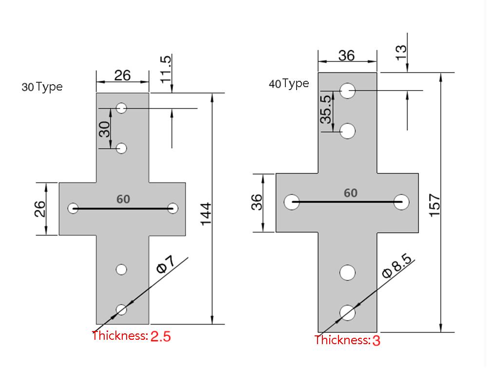 Machifit-202030304040-Industrial-Aluminum-Extrusions-Cross-Connector-Carbon-Steel-Nickel-Plating-1496667-5