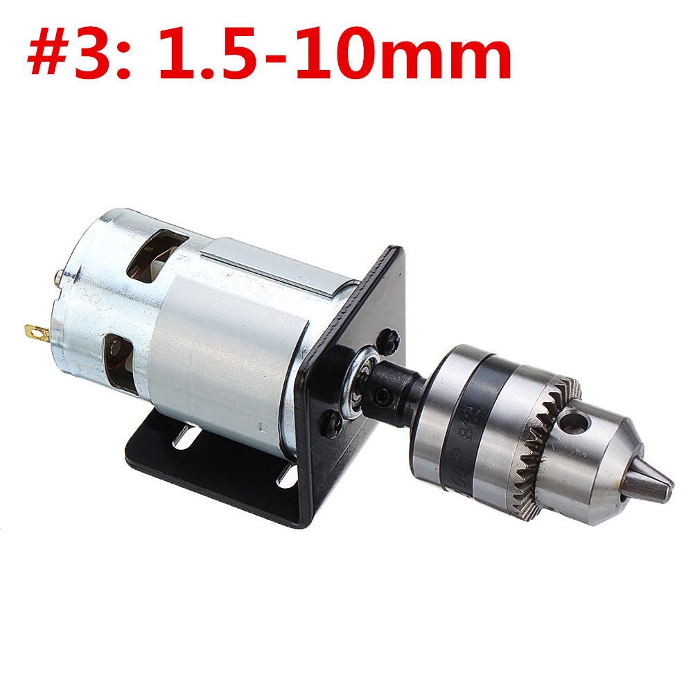Machifit-DC-12V-Lathe-Press-775-Motor-With-Miniature-Hand-Drill-Chuck-and-Mounting-Bracket-1568211-4
