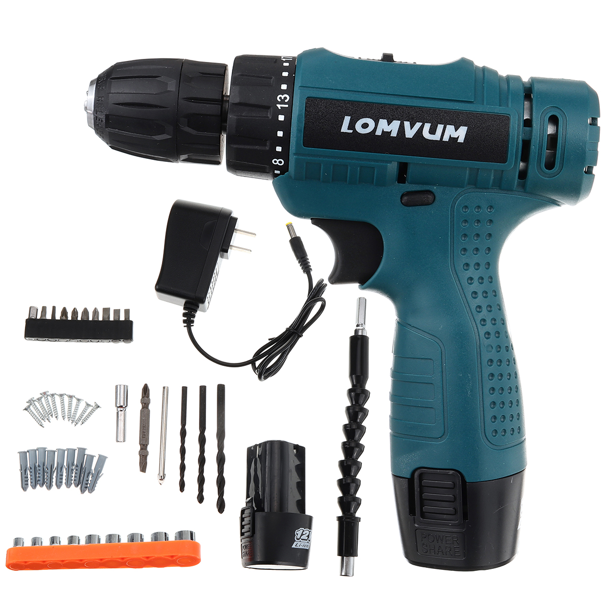 Multifunctional-Electric-Drill-211-Torque-Screwdriver-12V-Rechargeable-Dual-Speed-Power-Tools-W-2pcs-1786346-10