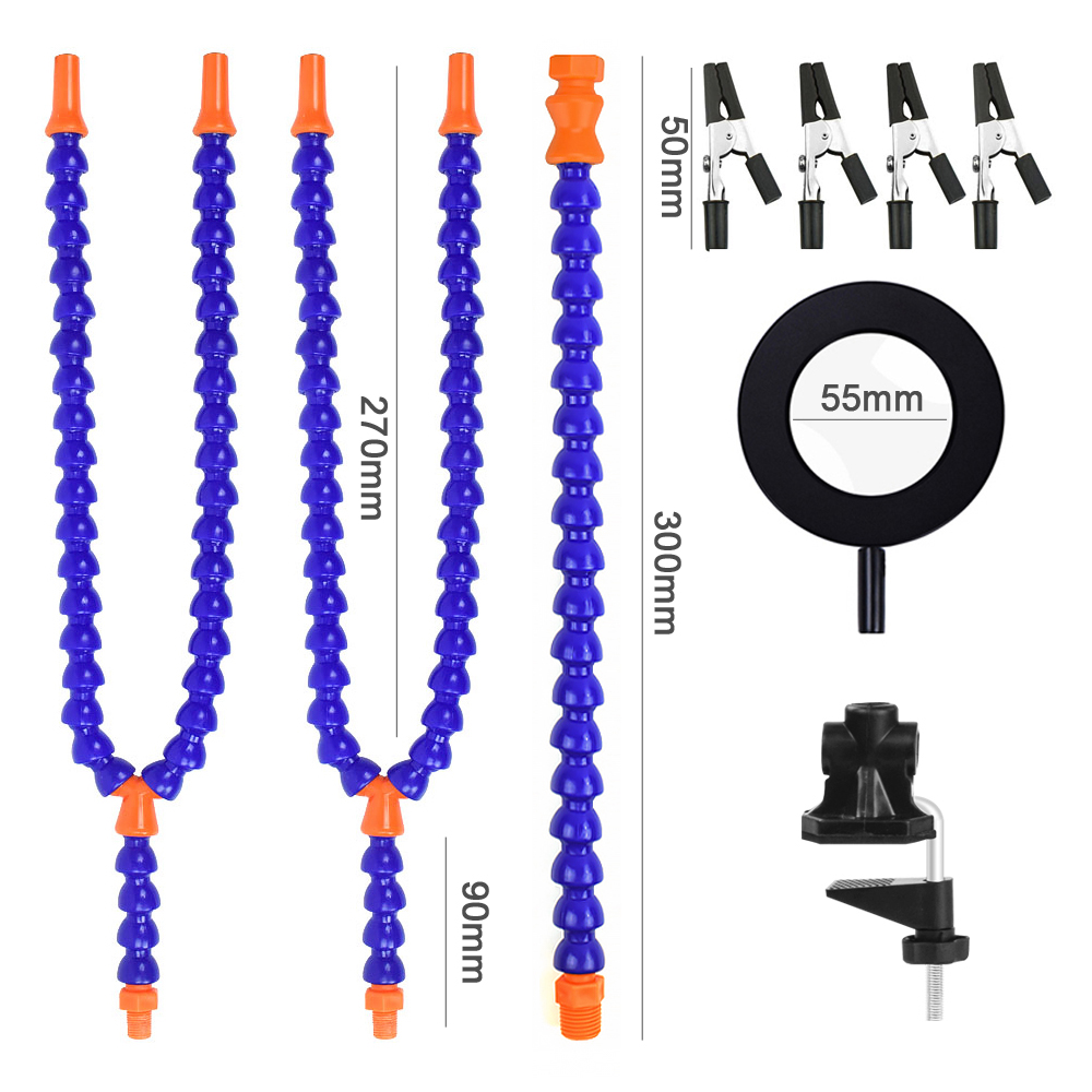 NEWACALOX-Desk-Clip-PCB-Soldering-Holder-3X-Magnifier-3-Colors-Illuminated-Lamp-Welding-Helping-Hand-1694158-11