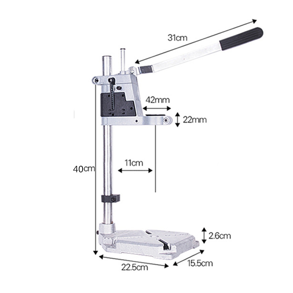 Plunge-Power-Drilling-Stand-Holder-Bench-Pillar-Pedestal-Clip--Drill-Press-Vise-1246990-1