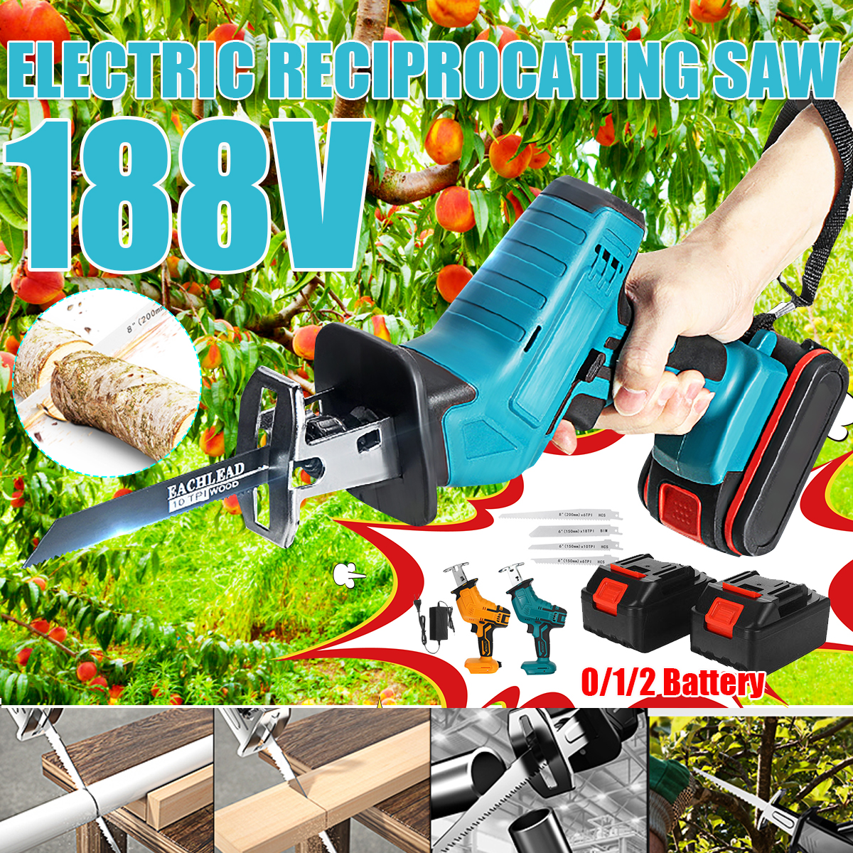 Rechargeable-Cordless-Reciprocating-Saw-Handheld-Woodorking-Wood-Cutter-W-None12-Battery--4PCS-Saw-B-1879912-2