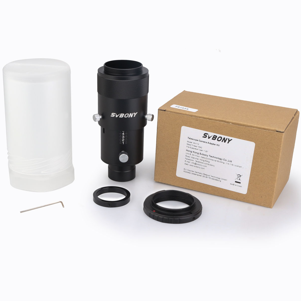 SVBONY-SV112-125quot-Fully-Metal-Deluxe-Variable-Eyepiece-Projection-Kit-for-Telescopes-with-T-Ring--1842642-9