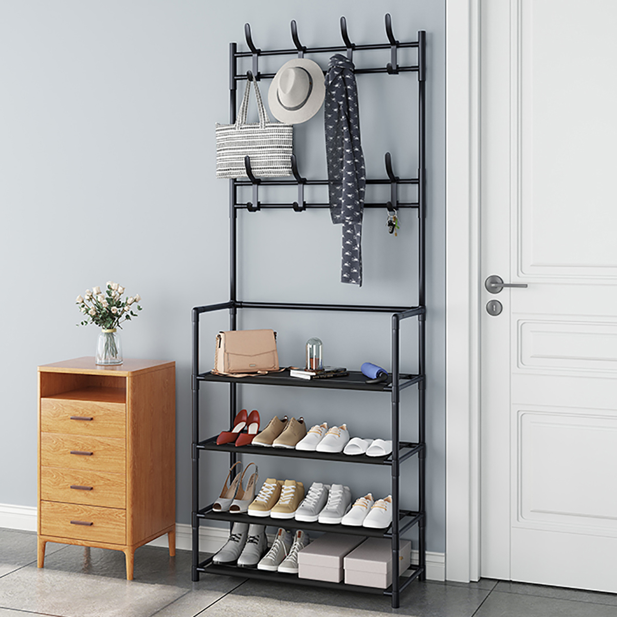 Simple-Coat-Rack-and-Shoe-Rack-Integrated-Household-Living-Room-Hanging-Bag-Clothes-Rack-Floor-Rack--1915884-15