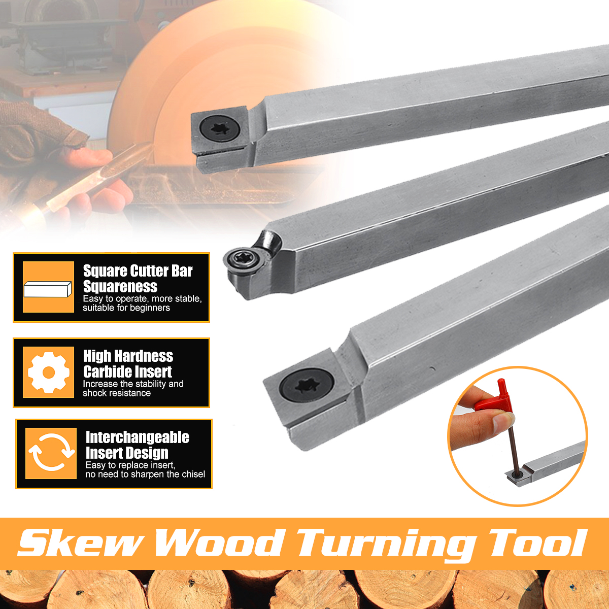 Skew-Wood-Turning-Tool-With-Wood-Carbide-Insert-Cutter-Square-Shank-Woodworking-Tool-1460977-1