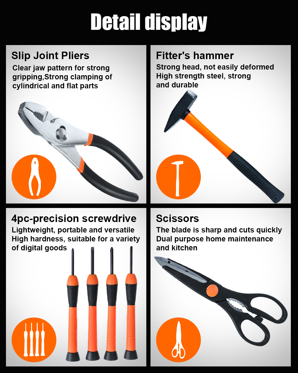 TOPSHAK-TS-CH4-39-Piece-Socket-Wrench-Auto-Repair-Tool-Mixed-Tool-Set-Hand-Tool-Kit-with-Plastic-Too-1940688-4