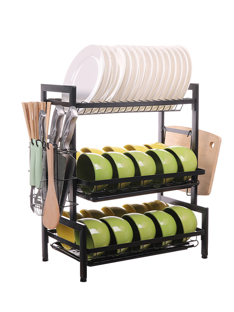 Three-tier-Kitchen-Multi-function-Storage-Rack-and-Dish-Rack-Storage-Cabinet-1911259-1
