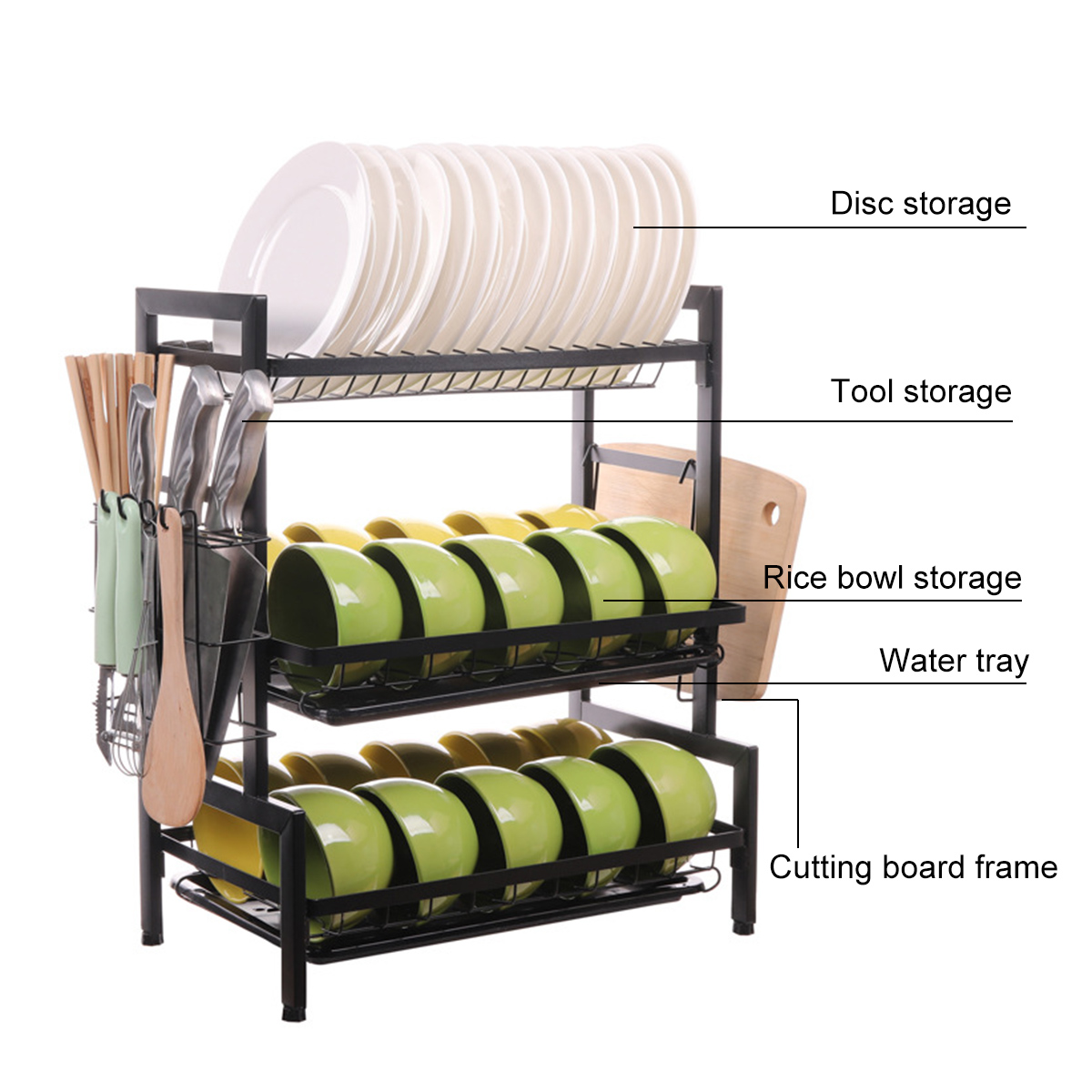 Three-tier-Kitchen-Multi-function-Storage-Rack-and-Dish-Rack-Storage-Cabinet-1911259-6