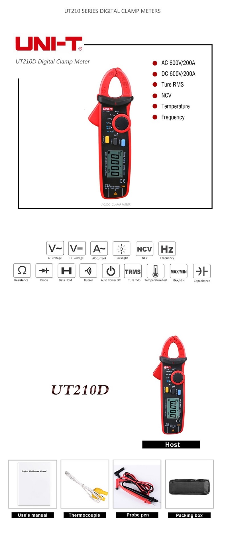 UNI-T-UT210D-Digital-Clamp-Meter-Temperature-Measurement-Auto-Range-Capacitance-Multimeter-ACDC-Cur-1404793-7