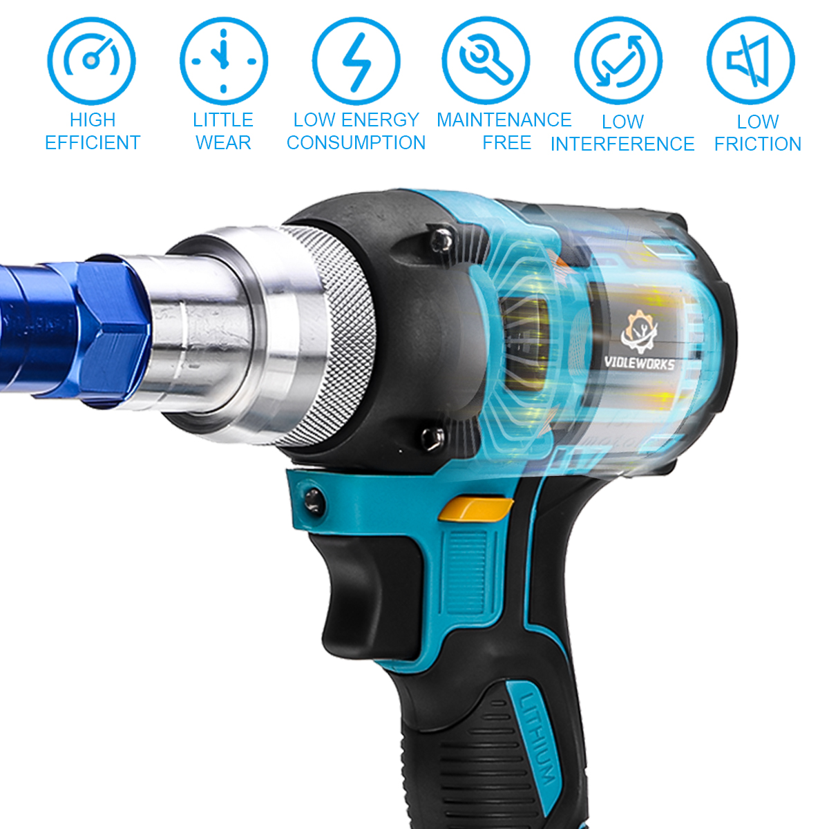 VIOLEWORKS-88VF-140Nm-Electric-Nail-Guns-Brushess-Cordless-Rivet-Riveter-Automatic-Riveting-Guns-Bli-1904972-3