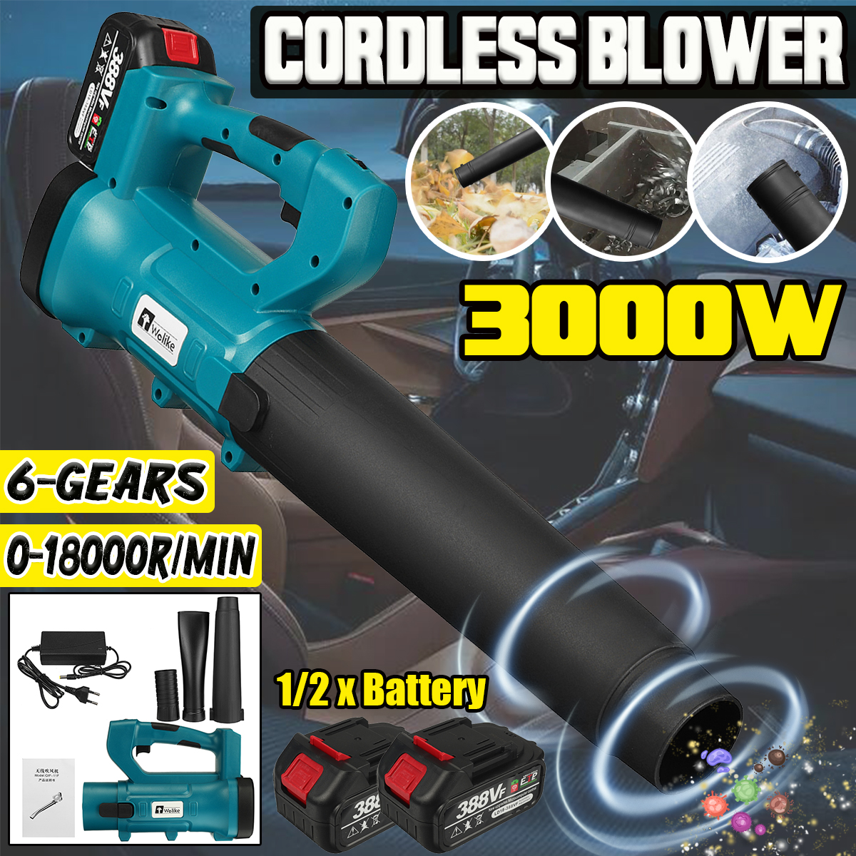 Wolike-388VF-Cordless-Air-Blower-3000W-High-Power-Snow-Blower-Portable-Electric-Rechargeable-Leaf-Bl-1918502-1
