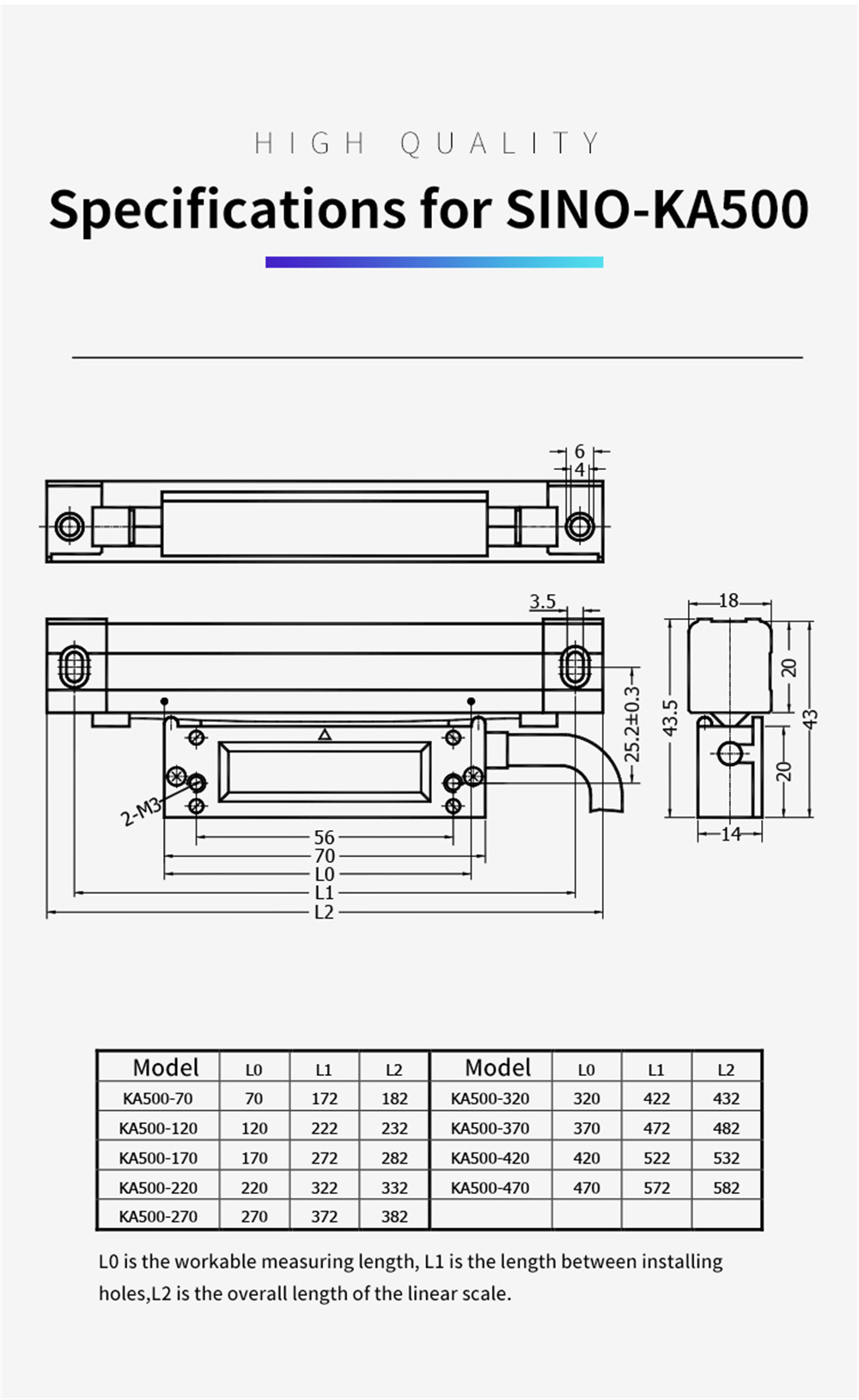 YIHAOGD-KA500-5mum-TTL-70-520mm-Electronic-Linear-Scale-Encoders-Lathe-Tool-for-23-Axis-Grating-CNC--1825682-8