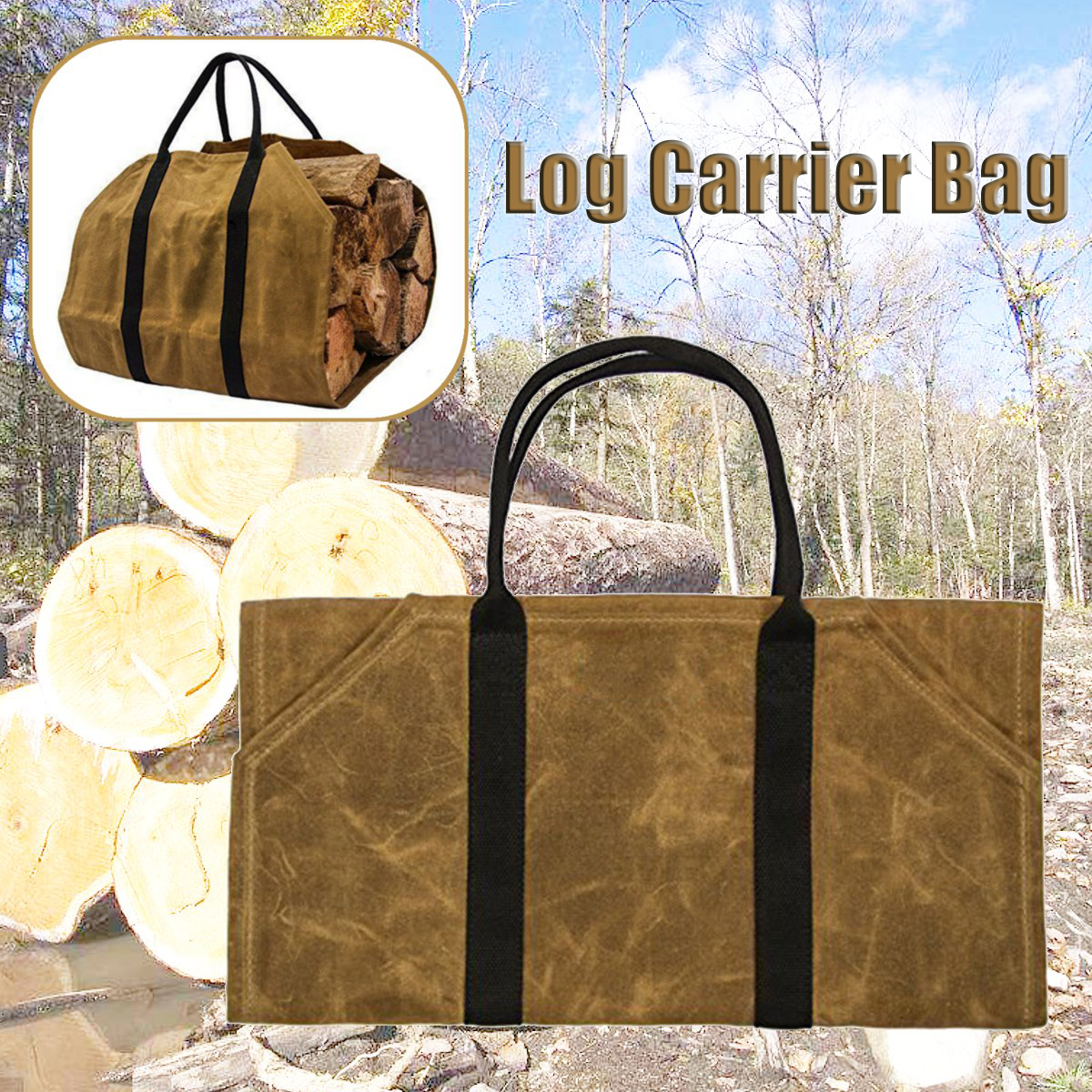 khaki-Firewood-Carrier-Log-Carrier-Wood-Carrying-Tool-Bag-for-Fireplace-Waxed-Canvas-1388831-2