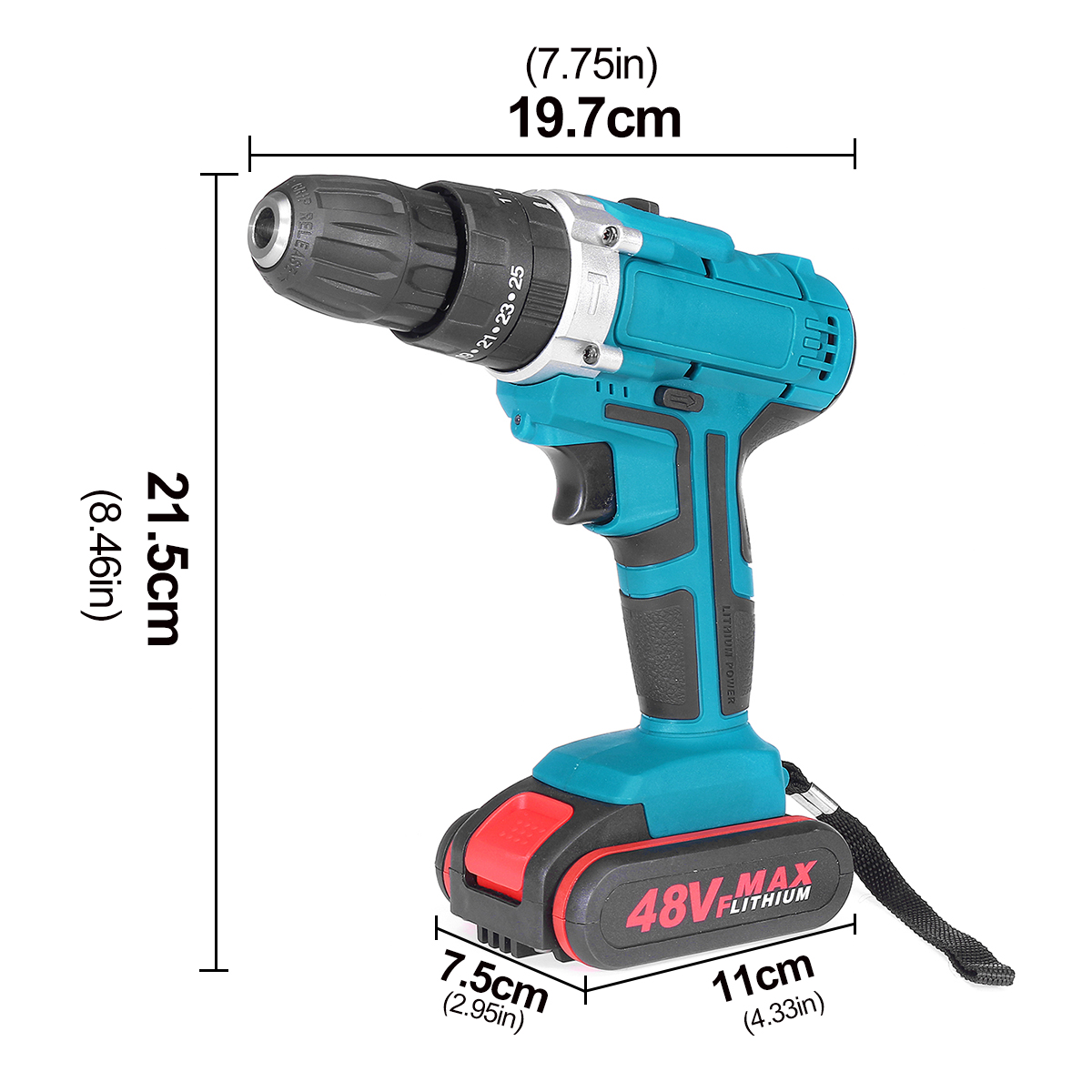 48V-2-Speed-Power-Drills-Cordless-Electric-Drill-13000mAh-253-Torque-Drilling-Tool-With-2-Li-ion-Bat-1553635-8