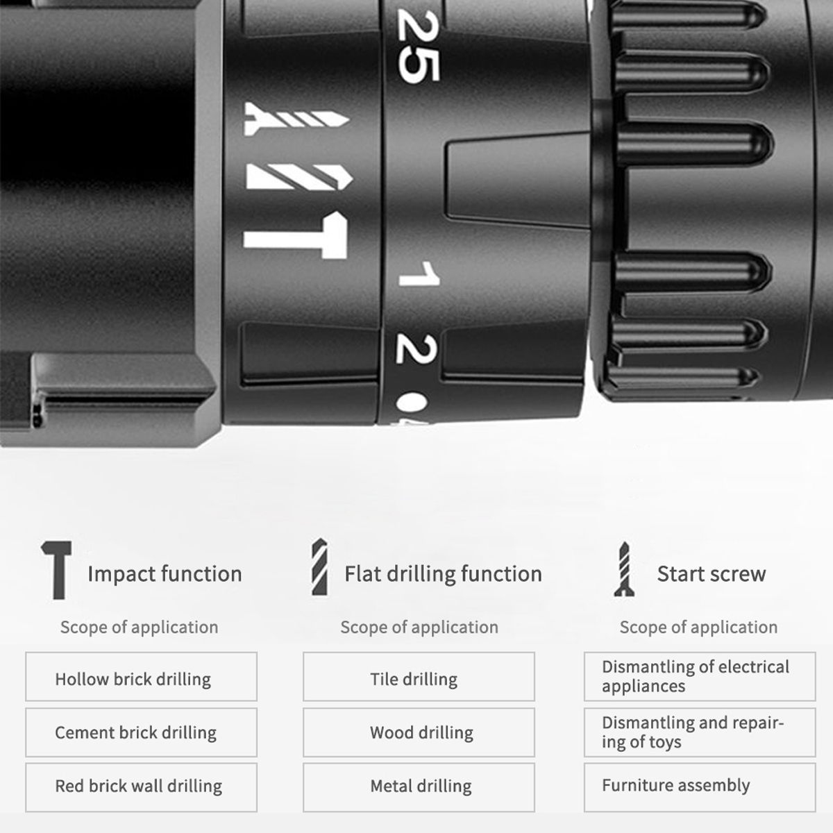 DOERSUPP-48VF-Impact-Drill-Cordless-Screwdriver-Drill-253-Torque-2-Speed-Drilling-Battery-Indicator--1891069-14