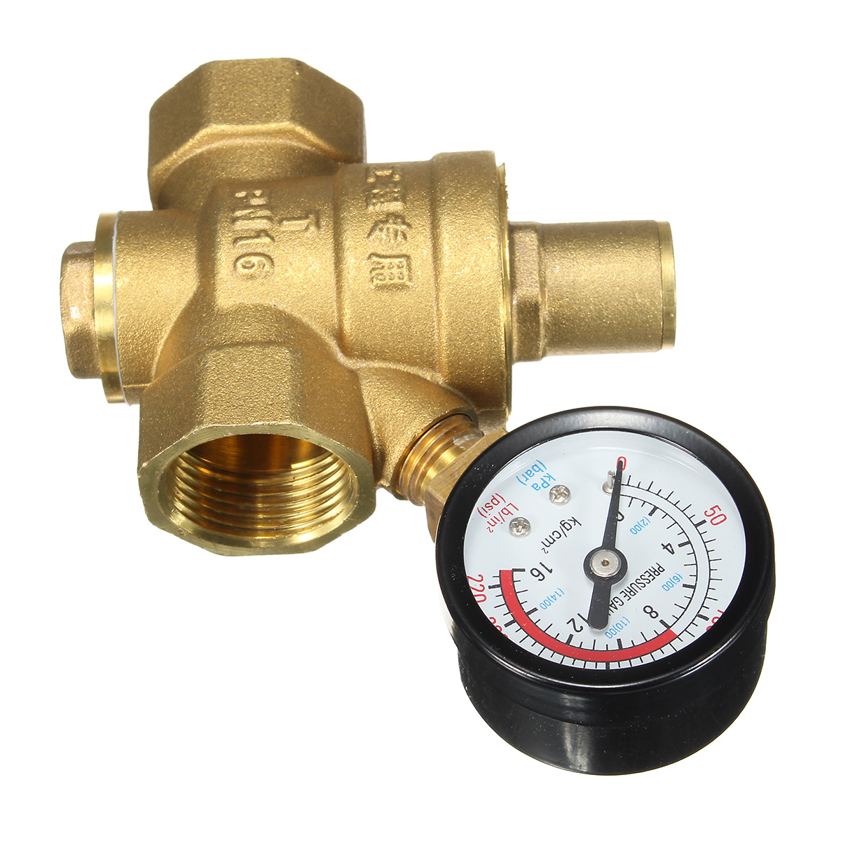 DN20-NPT-34quot-Adjustable-Brass-Water-Pressure-Regulator-Reducer-with-Gauge-Meter-1135674-3