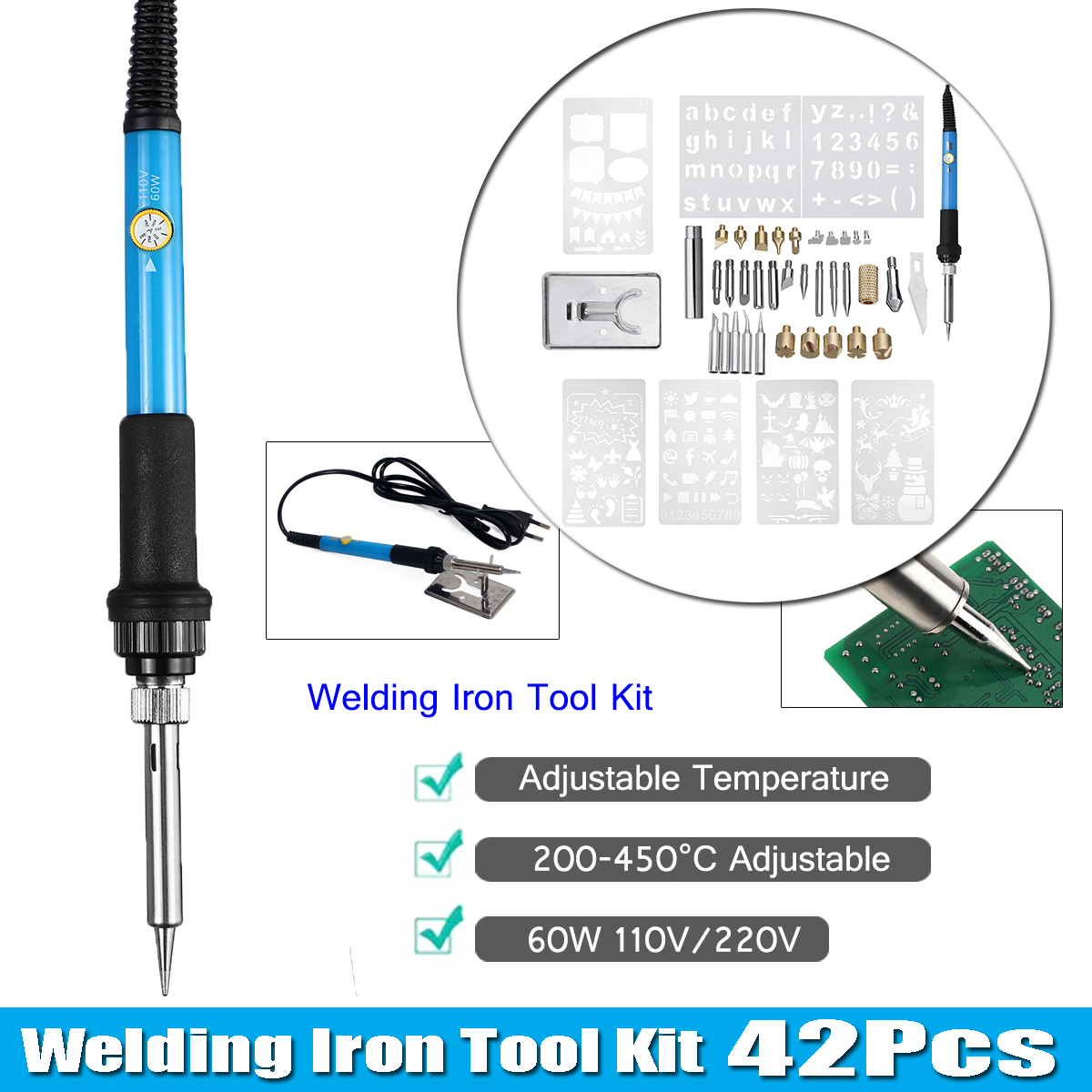 42Pcs-110V220V-Electric-Solder-Iron-Welding-Pen-Carving-Craft-Kit-Solder-Wire-Tweezers-1429417-3