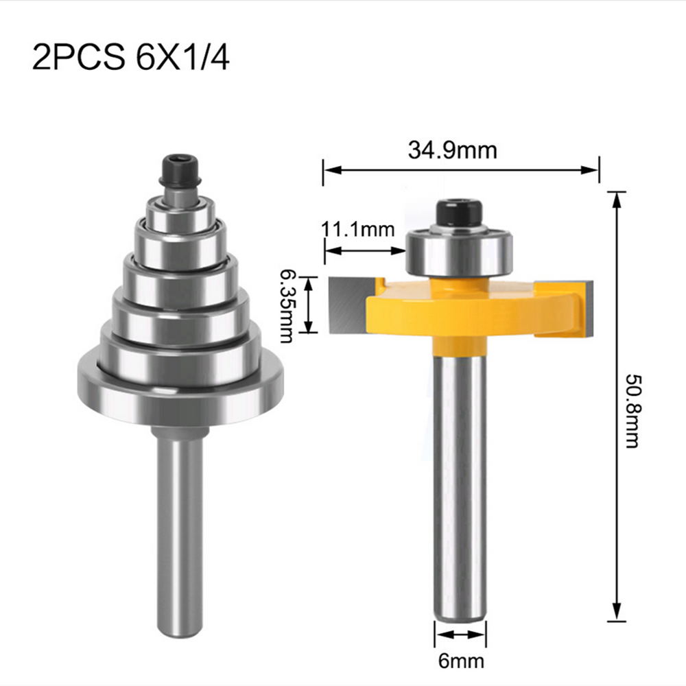2Pcs-T-slot-Milling-Cutter--Bearing-14quot-12quot-6mm-8mm-Woodworking-Tools-1935642-12