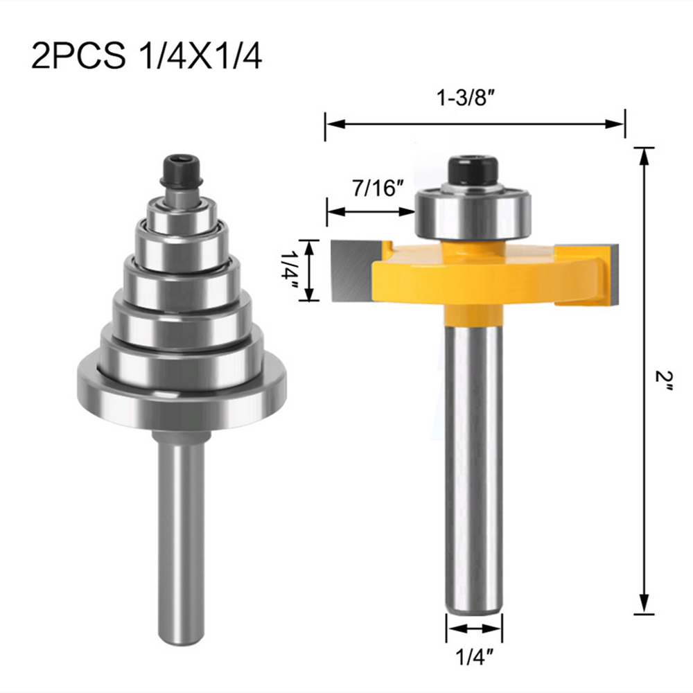 2Pcs-T-slot-Milling-Cutter--Bearing-14quot-12quot-6mm-8mm-Woodworking-Tools-1935642-4