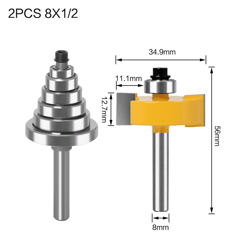 2Pcs-T-slot-Milling-Cutter--Bearing-14quot-12quot-6mm-8mm-Woodworking-Tools-1935642-5