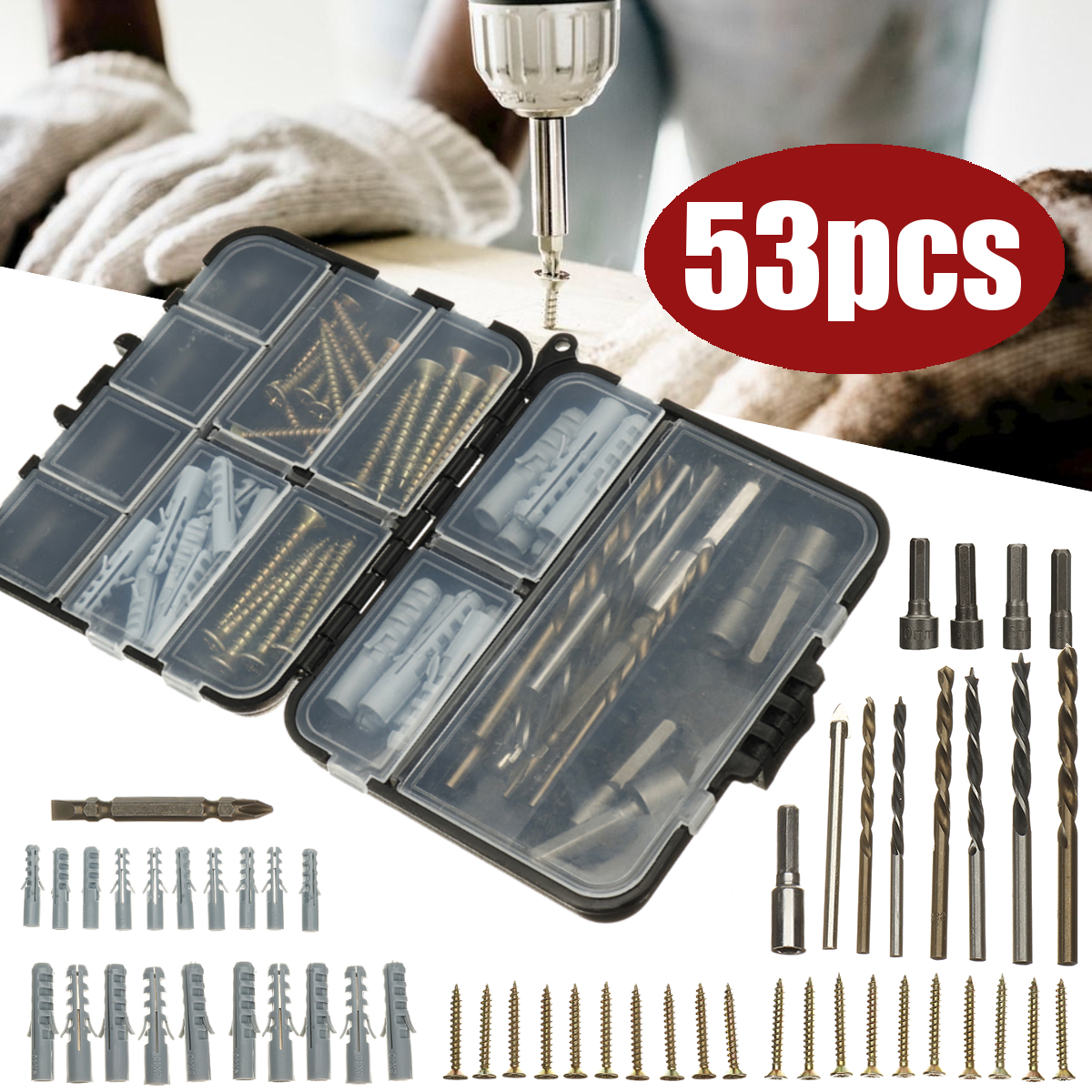 53pcs-Electric-Screwdriver-Accessories-Expansion-Screws-Sockets-Drill-Bits-Alloy-Steel-Drill-Bits-1791355-1