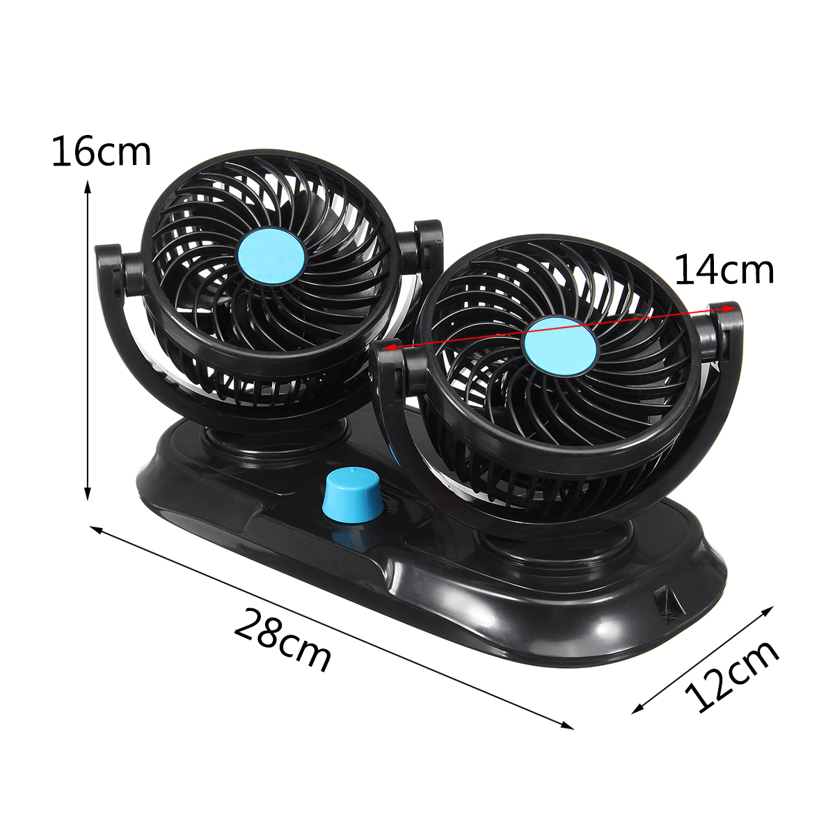 12V-Adjustable-Double-360-Degrees-Mini-Oscillating-Fan-Rotation-Cooling-Fan-Air-Conditioner-1338437-10