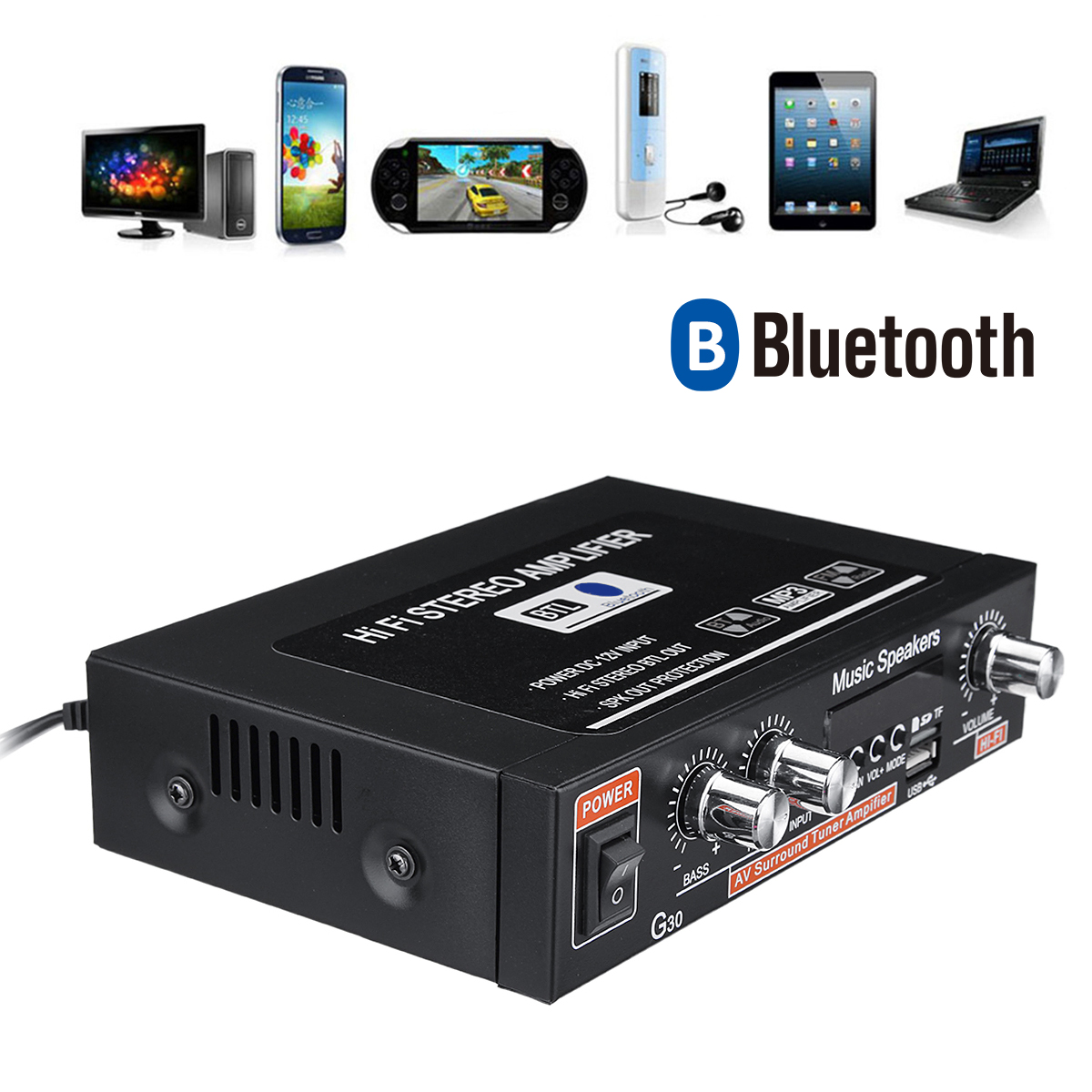 12V220V-2CH-HIFI-Audio-Stereo-Power-Amplifier-Bass-bluetooth-FM-Radio-Car-Home-1332123-2