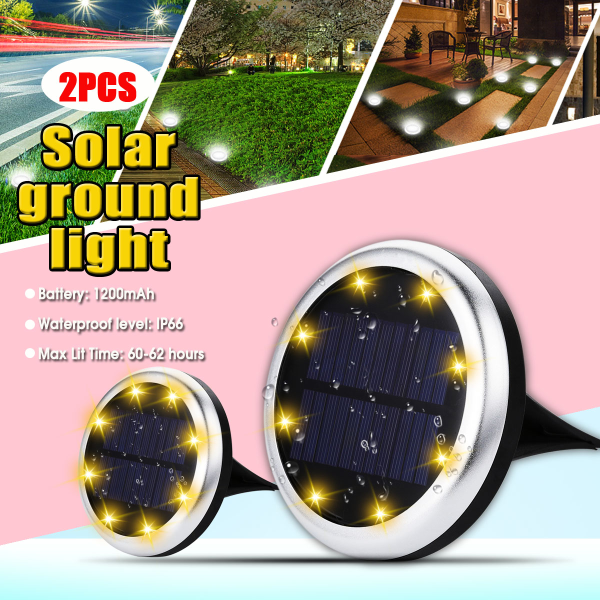 2X-8-LED-Solar-Power-Buried-Light-Underground-Lamp-IP66-Waterproof-Outdoor-Path-Way-Garden-Decking-L-1541283-2