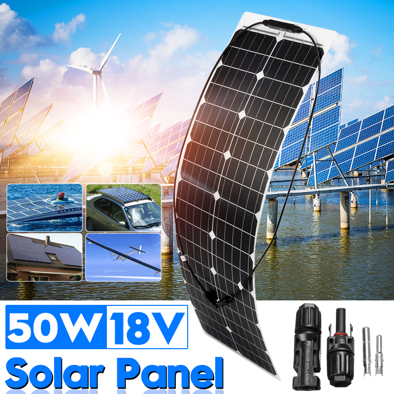 50W-18V-Solar-Power-Panel-Monocrystalline-Silicon-Semi-flexible-Home-Electricity-1446540-1