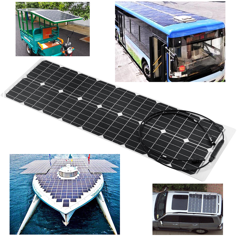 50W-18V-Solar-Power-Panel-Monocrystalline-Silicon-Semi-flexible-Home-Electricity-1446540-5