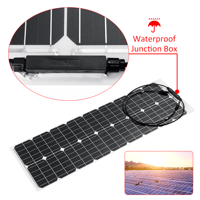 50W-18V-Solar-Power-Panel-Monocrystalline-Silicon-Semi-flexible-Home-Electricity-1446540-7