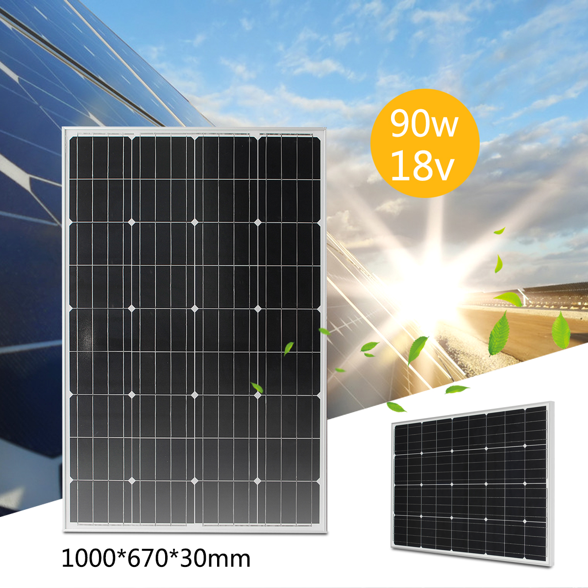 Elfelandreg-M-90-90W-18V-High-Effefficiency-Flexible-Monocrystalline-Silicon-Solar-Panel-1275536-2