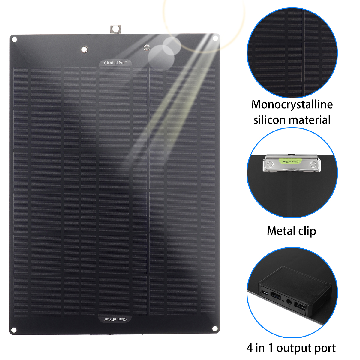 Monocrystalline-Solar-Panel-4-In-1-Output-Port-30W-Solar-Power-Panel-Charger-1885550-7