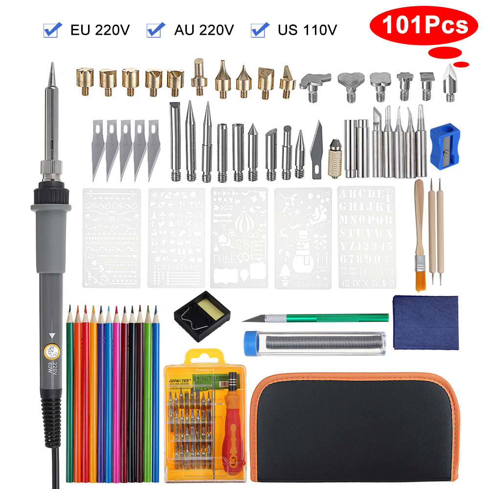 101pcs-60W-Wood-Burning-Pen-Tool-Soldering-Stencil-Iron-Craft-Set-Pyrography-Kit-1742042-1