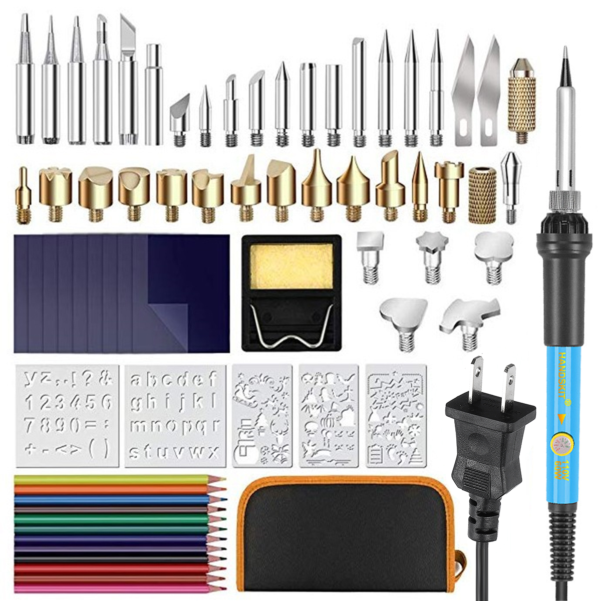 72pcs-Wood-Burning-Pen-Set-Tips-Stencil-Soldering-Tools-Pyrography-Crafts-Kit-Soldering-Iron-Kit-1549259-1