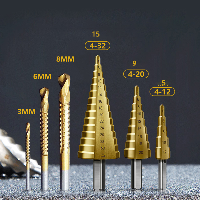 6PCS-Pagoda-Drill-Saw-Drill-Bit-Multi-function-Step-Drill-High-speed-Steel-Metal-Drilling-PVC-Plate--1962071-3