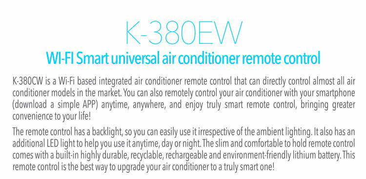 K-380EW-WiFi-Smart-LCD-Air-Conditioner-Remote-Control-with-Holder-Air-Conditioner-Transmitter-1385544-1