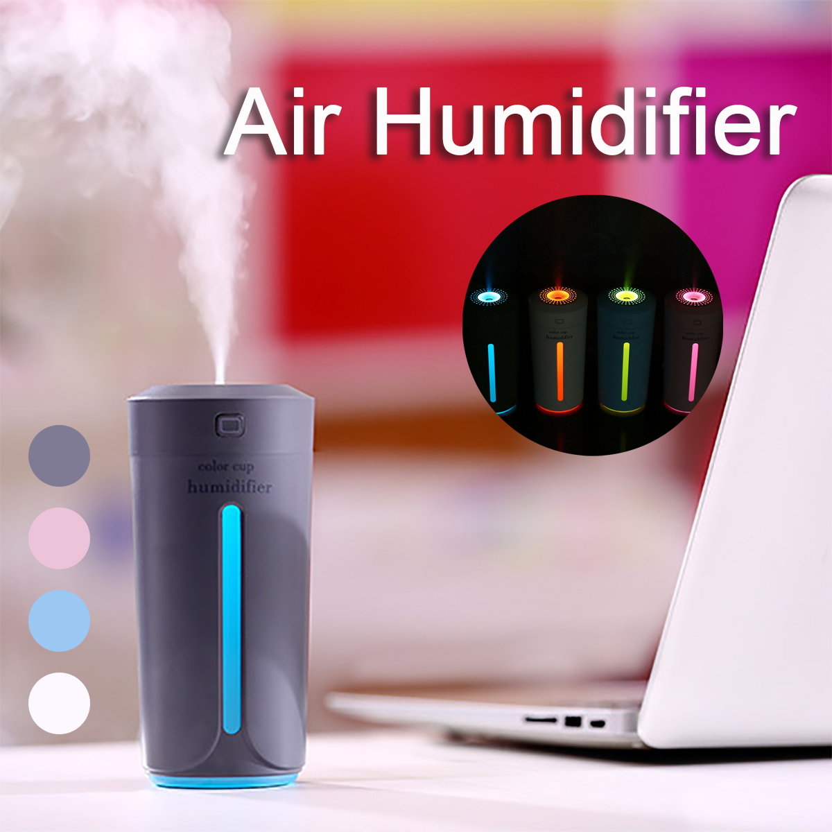 DC-5V-230ML-LED-Air-Humidifier-Ultrasonic-Cool-Mist-Purifier-USB-Rechargeable-Home-Car-1443085-1